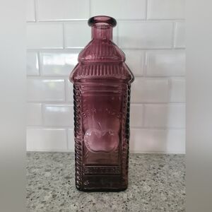 Phil A Berrings Apple Bitters 1970s Wheaton Glass Apothecary Purple Glass
